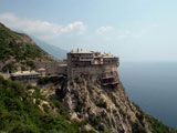 Fotografia   Vista general del Monasterio Simonos Petra. Monte Athos.