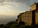 Fotografia Vista de los muros defensivos del Monasterio Gran Lavra. Monte Athos.