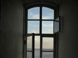 Fotografia  Vista desde la habitación de huéspedes Monasterio San Panteleimon. Monte Athos
