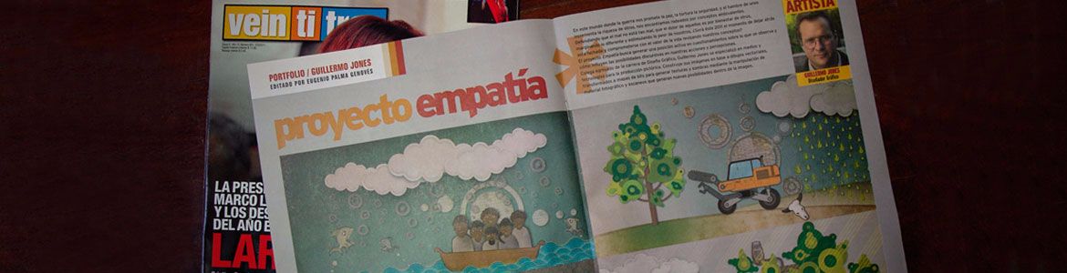 Artista Guillermo Jones, revista 23, Proyecto empatia, Buenos Aires, Argentina.